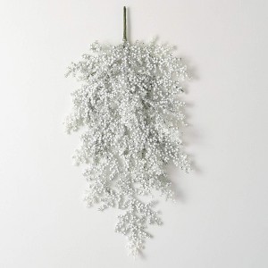 30"H Sullivans Artificial Frosted Juniper Berry Christmas Swag, White, Indoor Christmas Decor - 1 of 3