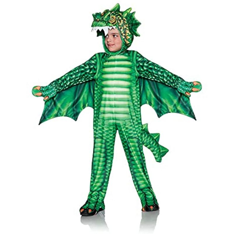 Green Dragon Printed Children's Costume, 1 of 3