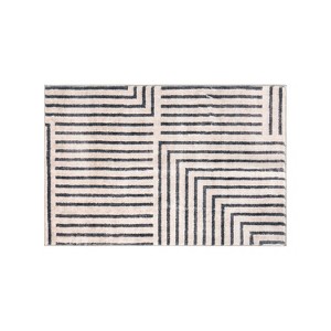 World Rug Gallery Distressed Bohemian Stripes Washable Non Slip Area Rug - 1 of 4