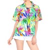 HAPPY BAY Hawaiian Shirts Womens Casual Tops Summer Button Down Holiday Beach Party Blouse Shirt Colorful Short Sleeve Vacation Tee Shirts - 4 of 4