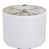 LumiSource Spyro 23" Contemporary Table Lamp Bijou Blue Ceramic with White Shade and Clear Crystal and Brushed Nickel from Grandview Gallery: - 4 of 4