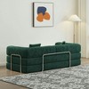 Resenkos 78.8" Modular Floor Sofa, Convertible Pudding Block Design with Armrests, Compression Packaged, - 4 of 4