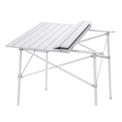 Silver Aluminum Foldable Camp Table - 5" x 8" x 29"