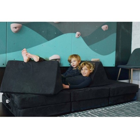 Play Kids' Couch And Louger Black - Leo Mat : Target