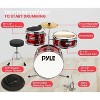 Pyle Kids Drum Set, 3 Piece Beginner Junior Drummer Kit - 4 of 4