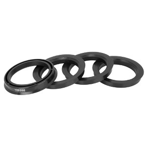 Unique Bargains Plastic 2.86inch OD Car Hub Centric Rings Wheel Bore Center Spacer Black 4 Pcs - 1 of 4