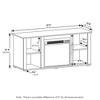 Furinno Fireplace TV Stand Entertainment Center TV Console Cabinet w/Open Storage Shelf for TV up to 55",White - 3 of 4