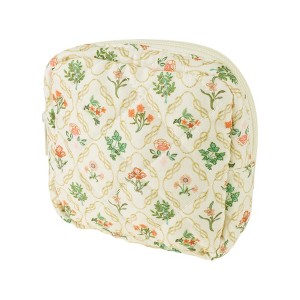 Unique Bargains Lady Portable Square Lipstick Bag Beige Yellow 1 Pc - 1 of 4
