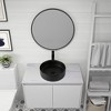 ChicFurnit Bathroom Sinks Circular Ceramic Basin with Sleek Modern Design for Bathroom Remodel Upgrade, Black, 15.7"*15.7"*4.7" - 4 of 4