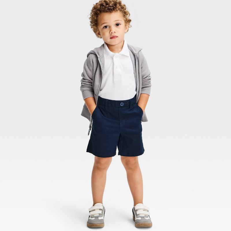 Toddler Boys' Uniform Woven Shorts - Cat & Jack™ Navy Blue 2T