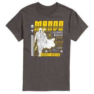 Men's - Star Wars - The Mandalorian Mando Dark Digital Short Sleeve Graphic T-Shirt - 1 of 4