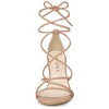 Allegra K Women's Open Toe Lace Up Tie Back Strappy Stiletto Heels Sandals - 3 of 4
