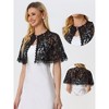 Allegra K Women's Evening Wedding Floral Lace Cape Shawls - image 2 of 4