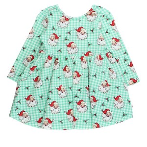 RuffleButts Baby Girls Long Sleeve Twirl Dress - 1 of 4