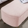 Gulches Modern Pink Faux Fur Storage Ottoman Bench w/ Gold Legs - Padded for End of Bed, Entryway, Living Room/Bedroom, Safety Hinge - 4 of 4