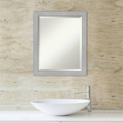 Vista Brushed Nickel 19" x 23" Rectangular Bathroom Vanity Wall Mirror
