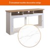 Sapphtopaz Fireplace TV Stand for TVs Up to 70" with Electric Fireplace Entertainment Center with 3 Shelves, TV Stands for Living Room, White - 2 of 4