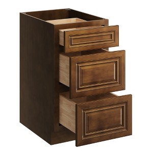 CASAINC 18 in. W x 24 in. D x 34.5 in. H Base Kitchen Cabinet with 3 Soft-Close Drawers – RTA Plywood Cabinets - 1 of 4