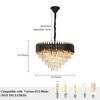 Whizmax Modern New Crystal Chandelier, Black and Gold Glass Lamp, Suitable for Bedroom, Living Room, Study Room - 3 of 4