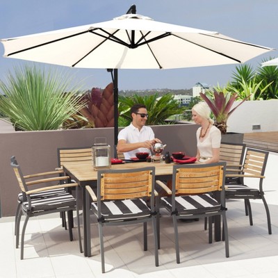 10' Outdoor Banana Cantilever Umbrella - Beige - Nuu Garden