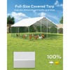 XBRIGH Large Metal Chicken Coop Run with Spire Roof – Outdoor Poultry Cage with Waterproof & UV-Resistant Cover for Chickens,Ducks in Yard or Farm Use - 2 of 4