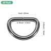 Unique Bargains Durable Multipurpose Iron Non-Welded Dee Rings Metal Buckle for Purse 20 Pcs - 3 of 4