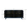 TIRAMISUBEST Modern Farmhouse Buffet Cabinet with Burned Wood Texture & Symmetrical Design - 3 of 4