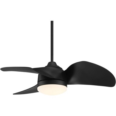 Possini Euro Design 39" Possini Euro Home Damp Black LED Modern Ceiling Fan