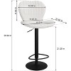 Adjustable Bar Stool, Bar Stools Set of 4, Modern Swivel Bar Chairs, Faux Leather Upholstered Swivel Bar Stools, for Home, Bar, Kitchen - 2 of 4