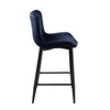 TiramisuBest Set of 2 Bar Stools, 30in Faux Leather Barstool Dining Chairs with PU Upholstery and Steel Frame (Brown) - 3 of 4