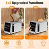 Teendow 2 Slice Toaster 900W, Touchscreen Wide Slot Toaster, Stainless Steel Digital Smart Toaster, LCD Display,5 Bread Modes & 6 Shade Settings - 3 of 4