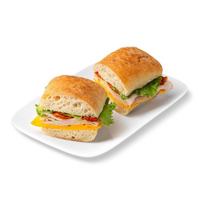 Boar&#39;s Head Turkey and Cheddar Ciabatta Sandwich - 8oz - Good &#38; Gather&#8482;