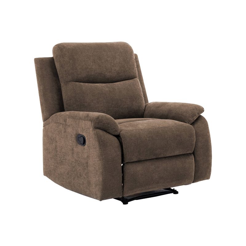 Ronald Contemporary Faux Leather Reclining Chair Brown - AC Pacific, 1 of 7