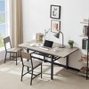 VYNXARIA Folding Dining Table, 1.2 inches thick table top, for Dining Room, Living Room, Grey - 2 of 4