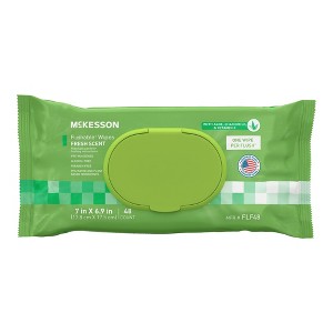McKesson Flushable* Wet Wipes - Aloe & Vitamin E Formula, Gentle on Skin, Plant-Based Adult Cleansing Wipes - Scented - 1 of 4