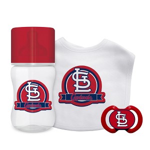 Baby Fanatic Officially Licensed 3 Piece Unisex Gift Set - MLB St. Louis Cardinals - 1 of 3
