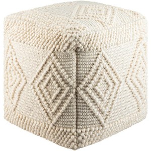 Mark & Day Prellenkirchen 18"H x 18"W x 18"D Modern Pouf - 1 of 4