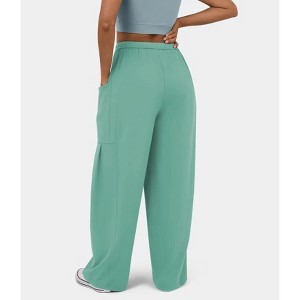 Women Comfy Baggy Pants Drawstring Waist Wide Leg Sweatpants with Pockets - 1 of 4