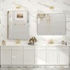 Apmir Rectangular Aluminum Alloy Framed and Tempered Glass Wall Bathroom Vanity Mirror in Matte Black/ Gold/ Silver/ Brown - 3 of 4
