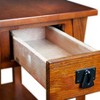 Favorite Finds Mission Chairside Table Russet Finish - Leick Home: Compact, Tiered, with Drawer & Shelf - 2 of 4