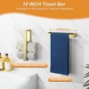 Itopfox 6 Piece Bathroom Hardware Set Gold 10 Inch Towel Bar Toilet Paper Holder 4 Towel Hooks SUS304 Stainless Steel Wall Mount - 4 of 4