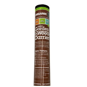 DeWitt NAT240RF 2 x 40 Foot All Natural Organic Tillable Recycled Paper Mulch Garden Weed Control Barrier for Annual Plantings Landscape Fabric, Black - 1 of 2