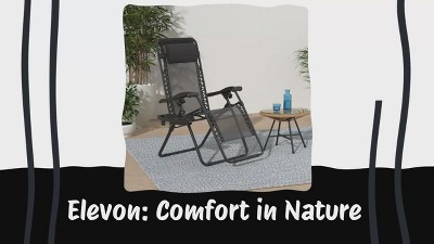 Elevon Blue Adjustable Zero Gravity Lounger with Cup Holder