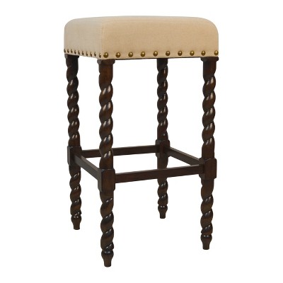 30" Cadmus Barstool Espresso/Linen - Carolina Chair & Table