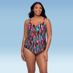 Trimshaper Women's Hank Handkerchief Tankini Swimsuit Top - 1 of 3
