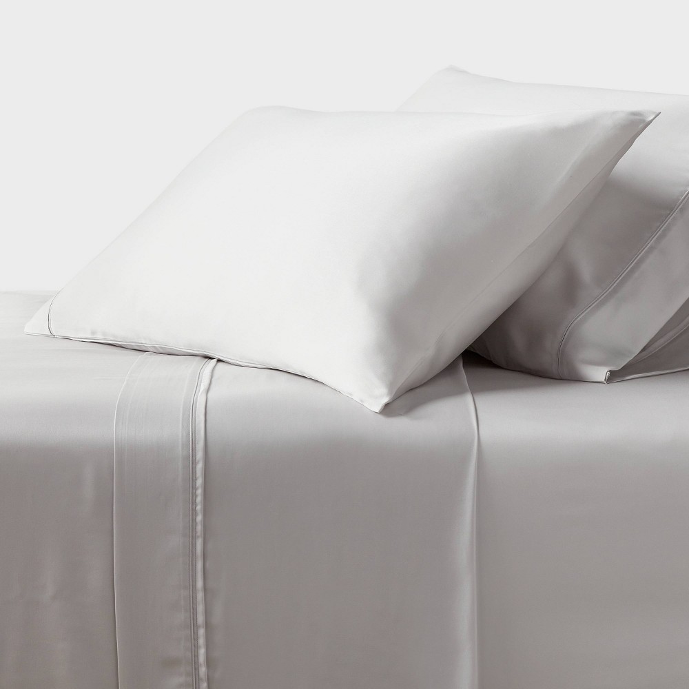 Photos - Bed Linen King 320 Thread Count Cool TENCEL® Lyocell Sheet Set Light Gray - Threshol
