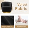 Hyleory Velvet Swivel Barrel Chair(set of 2) - 4 of 4