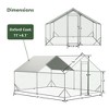 ROOMTEC Metal Chicken Coop, Large Walk-in Chicken Run for Outside, Galvanized Poultry Duck Hen Pen Cages (10' L x 13 W x 6.56' H) - 3 of 4