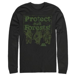 Mens Star Wars Ewok Protect Our Forests Long Sleeve Shirt - 1 of 4