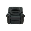 Bonded Leather Manual Glider Recliner Chair with Nailhead Studs and Comfortable Cushion - 3 of 4